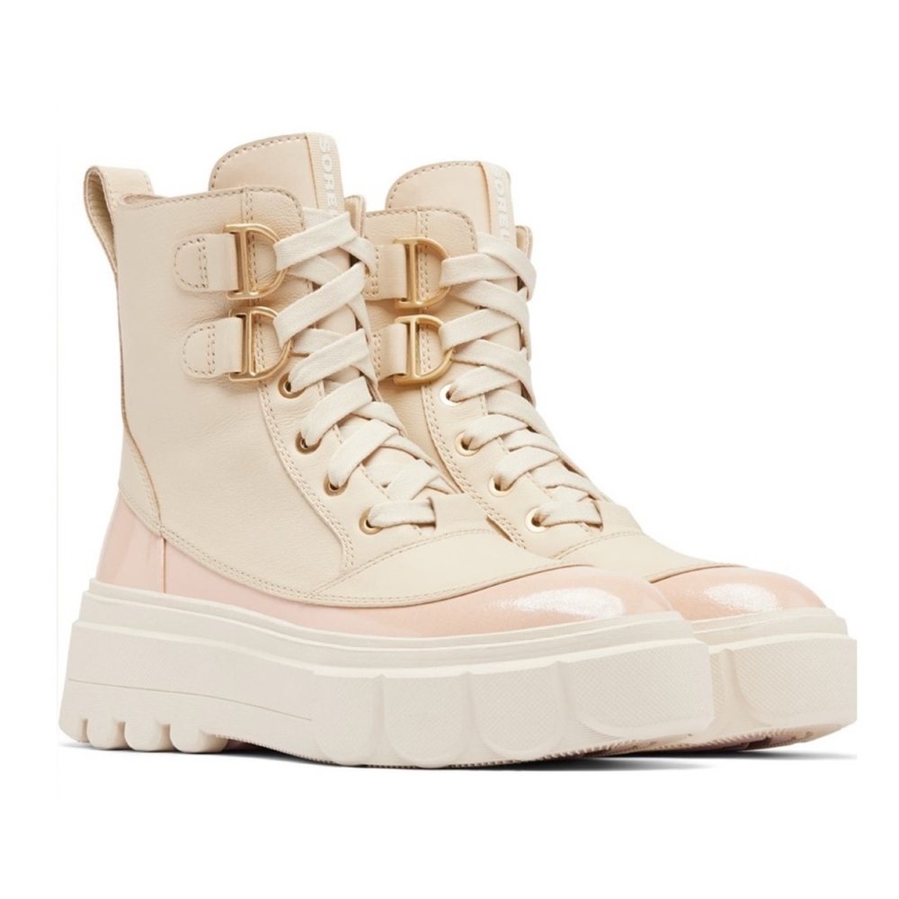 SOREL Caribou X Laceup Boot Cream/Pink